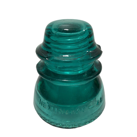 Other - Vintage Blue Aqua Hemingray 42 Glass Insulator Made in USA Crafts Hobby Decor